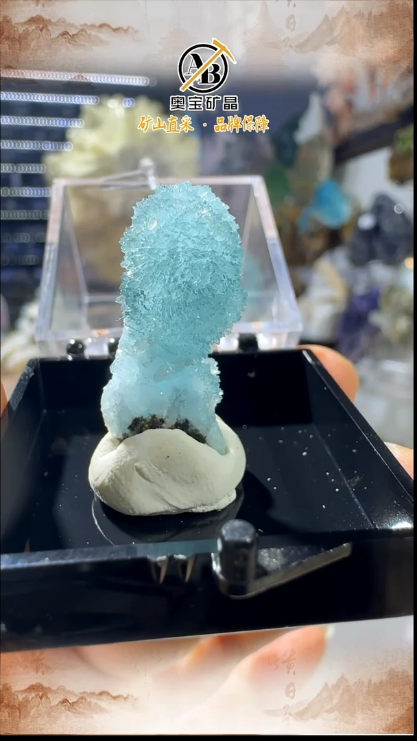 石材奥宝矿晶 广东异极矿仙仙的三盒（放漏）