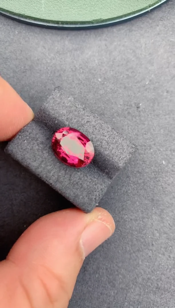 未镶嵌裸石定制碧玺5.3ct 红粉碧玺 定制