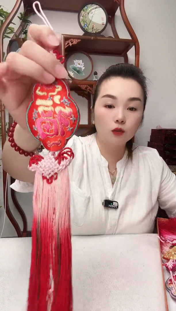 刺绣吊坠流苏双面绣花