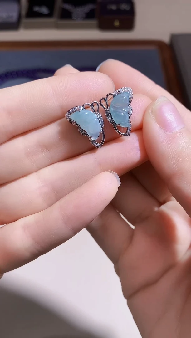 【闪购商品】翡翠耳饰未镶嵌多样性 发其一  【40】