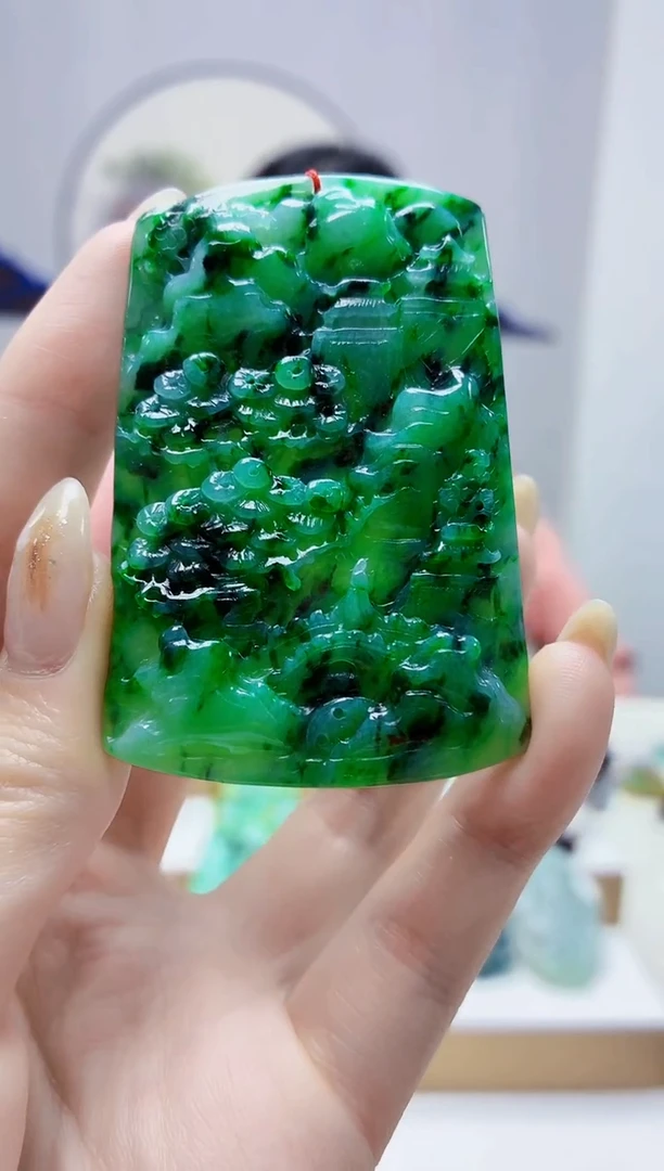 未镶嵌定制翡翠4852jw-毛货挂件40