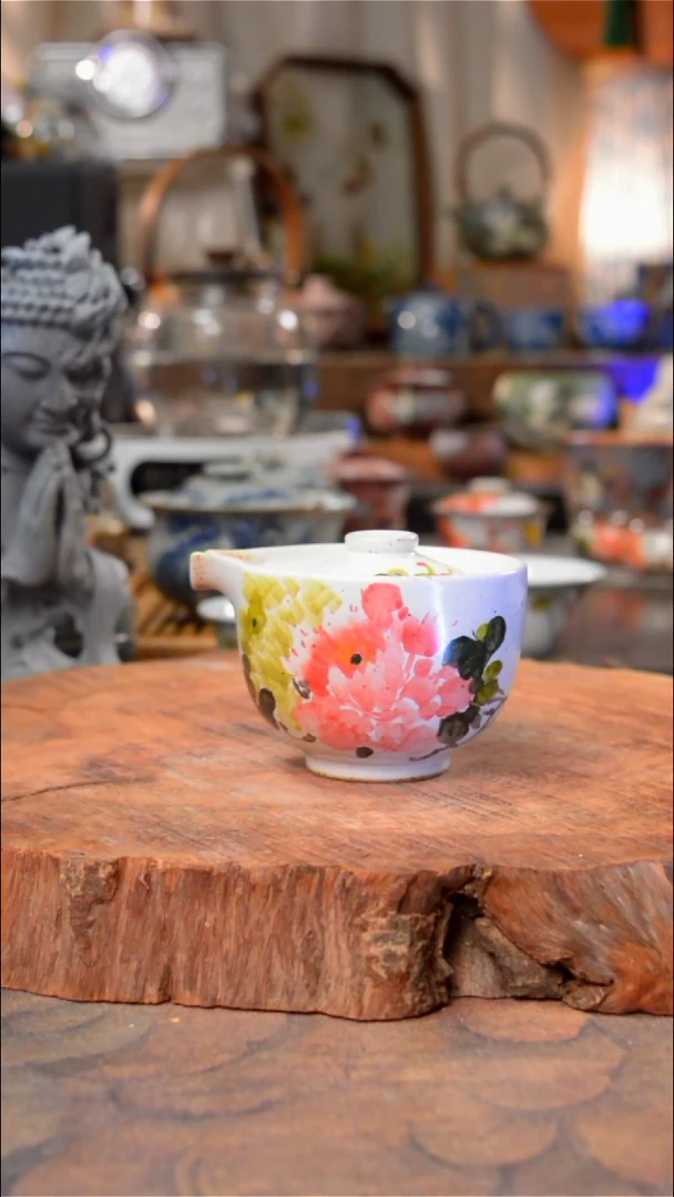 杯牡丹景德镇手工手绘