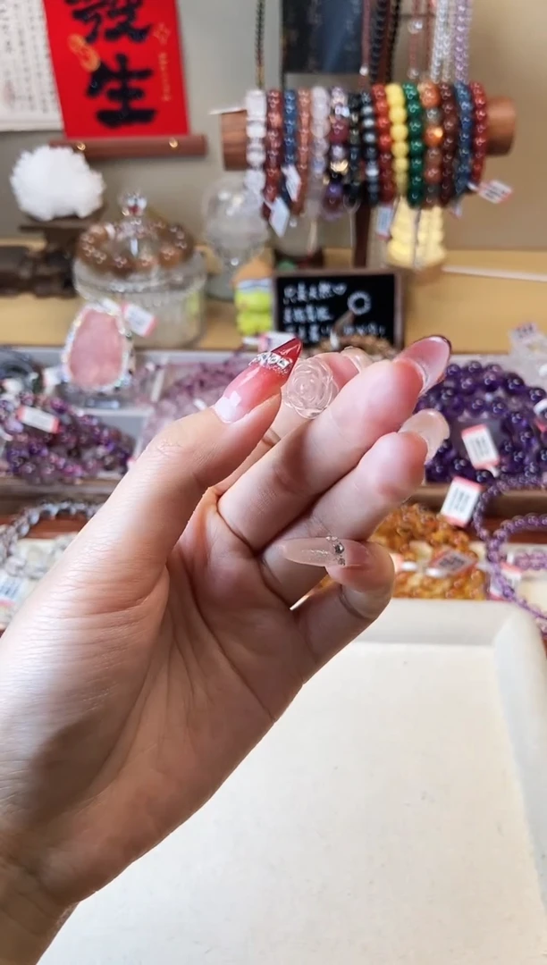 【闪购商品】水晶手链未镶嵌l01 白水晶玫瑰花单珠