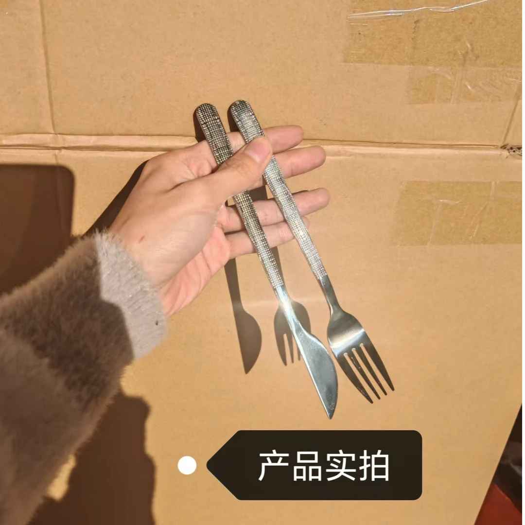 食品级不锈钢刀叉一套到手两条