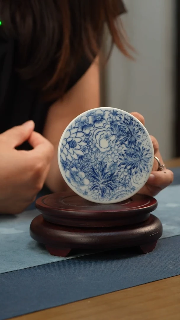 瓶陶瓷万花盖置1111