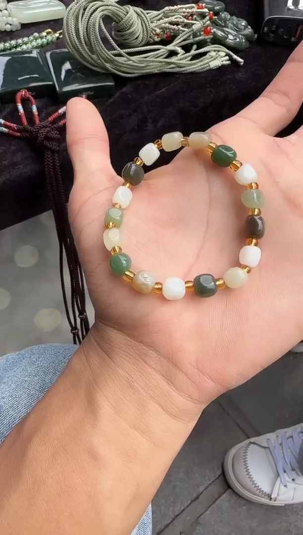 手串未镶嵌和田玉【旺604】01 9039多样性发其一