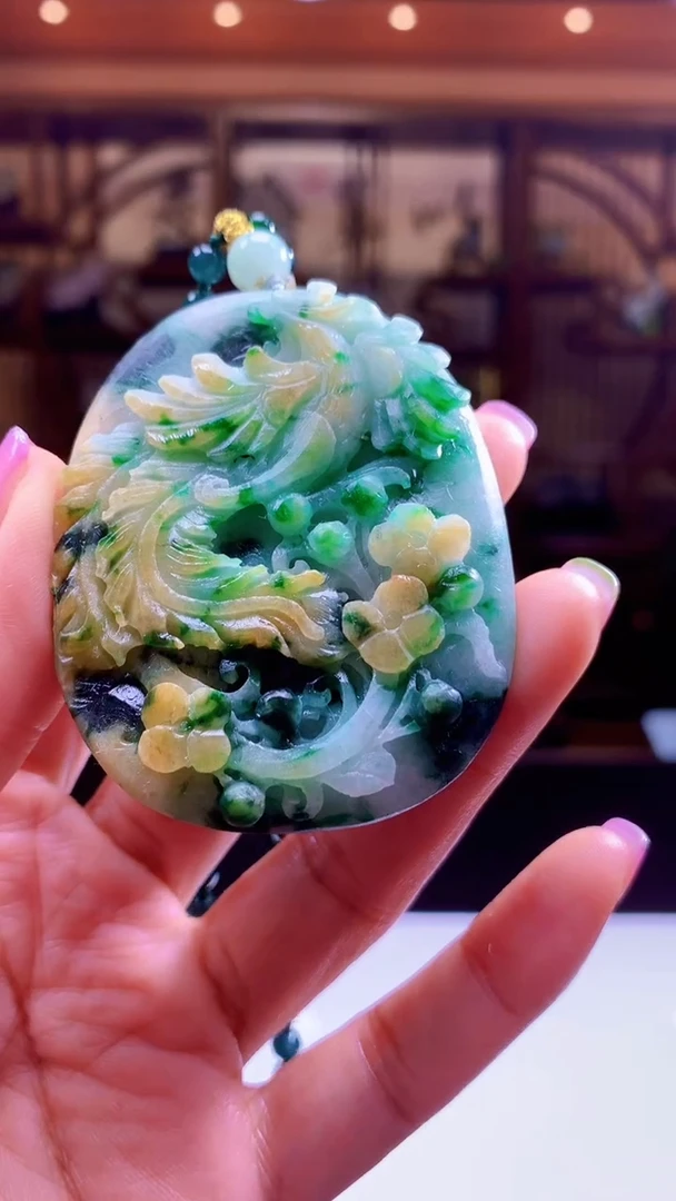 定制翡翠未镶嵌1085jj-毛货挂件（赠珠链）80