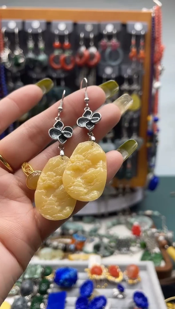 【闪购商品】翡翠耳饰合金饰品