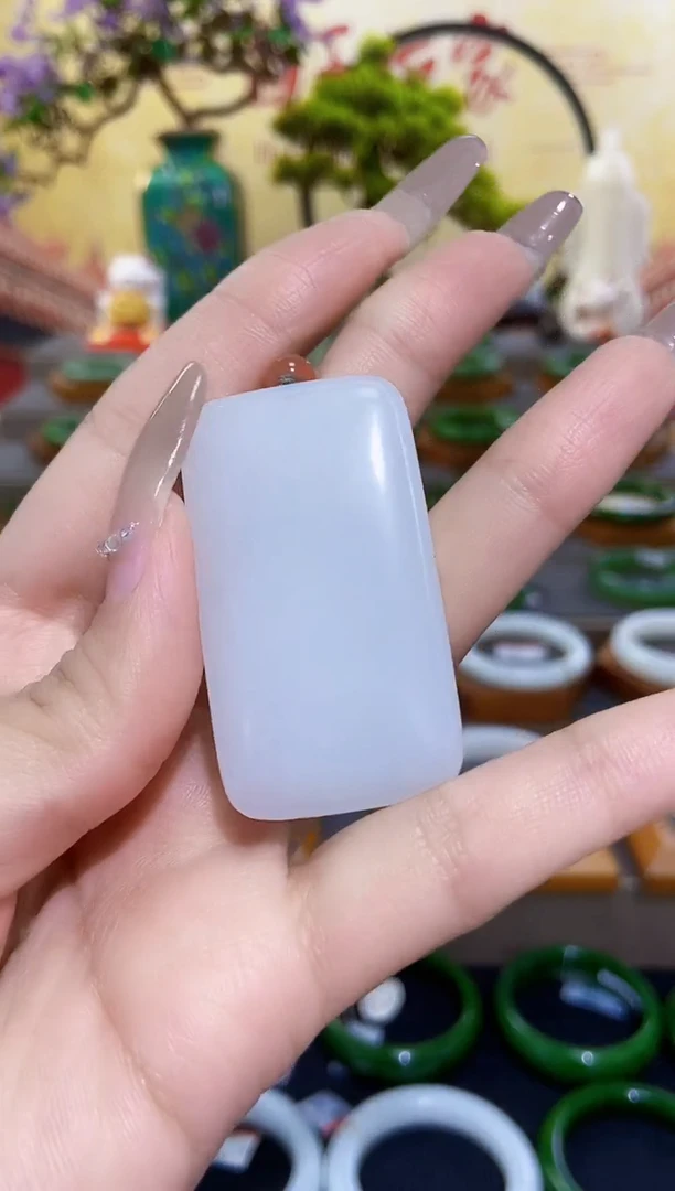 【闪购商品】和田玉手镯未镶嵌山流水羊脂玉无事牌