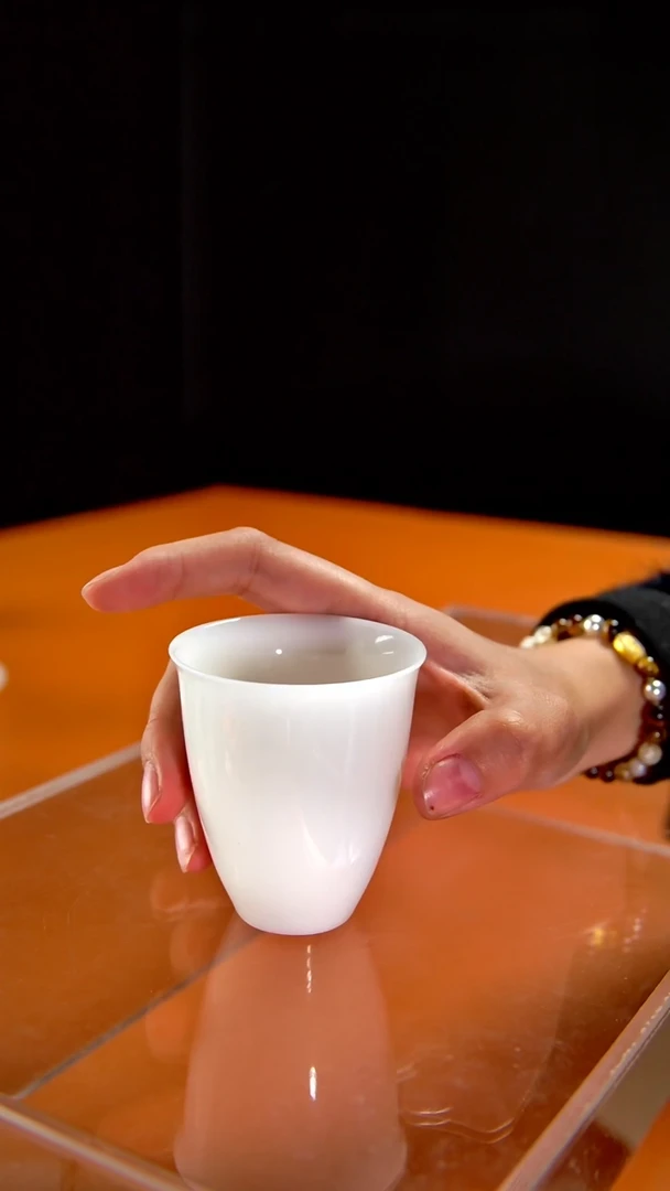 其他陶瓷《言泥陶瓷》高冰冰种璞玉系列 三才盖碗