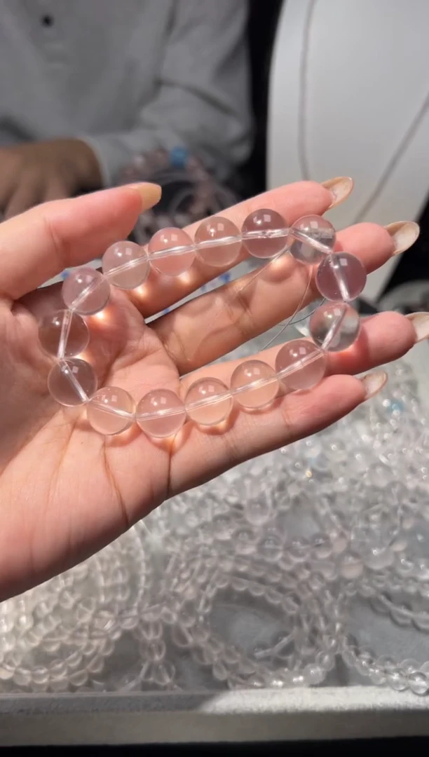 未镶嵌手链水晶奶白晶13mm手串