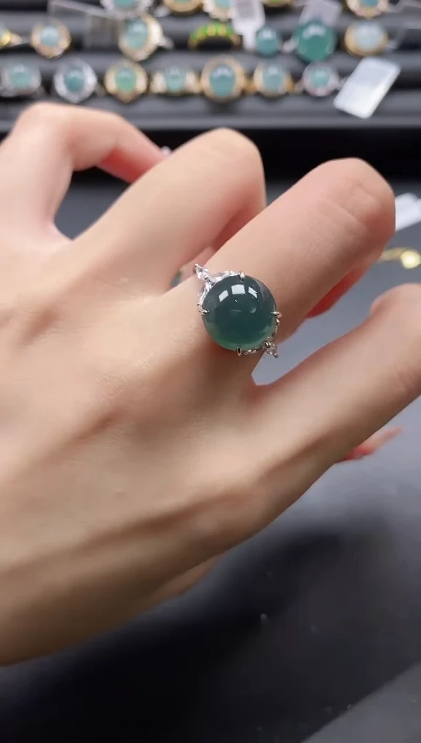 【闪购商品】翡翠戒指银S925镶嵌1111