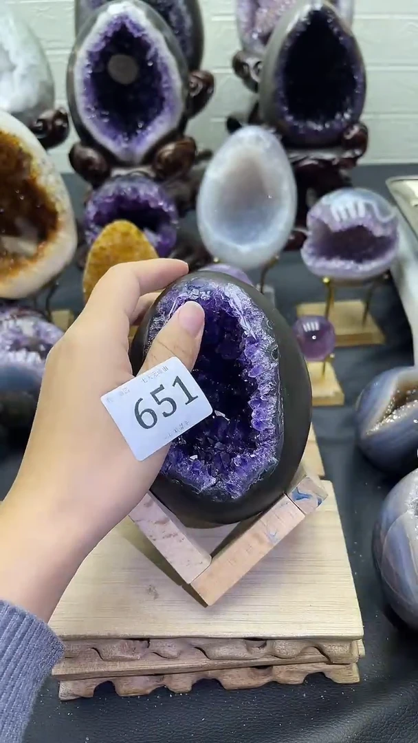 未镶嵌大型摆件（非配饰）紫晶651号龙蛋