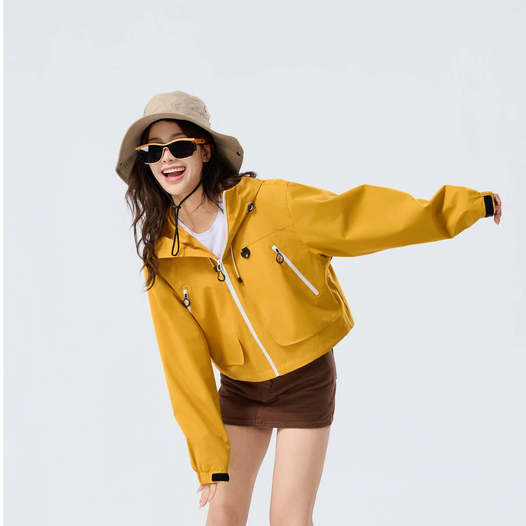 【山壳系列=及腰/常规】赴野防风防水帅气运动休闲短款冲锋外套