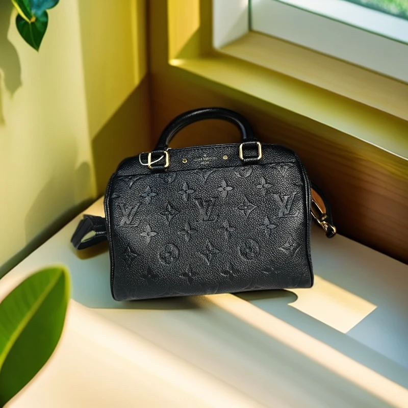 99新 LouisVuitton/路易威登 黑色speedy小号/单肩包/手提包/D店