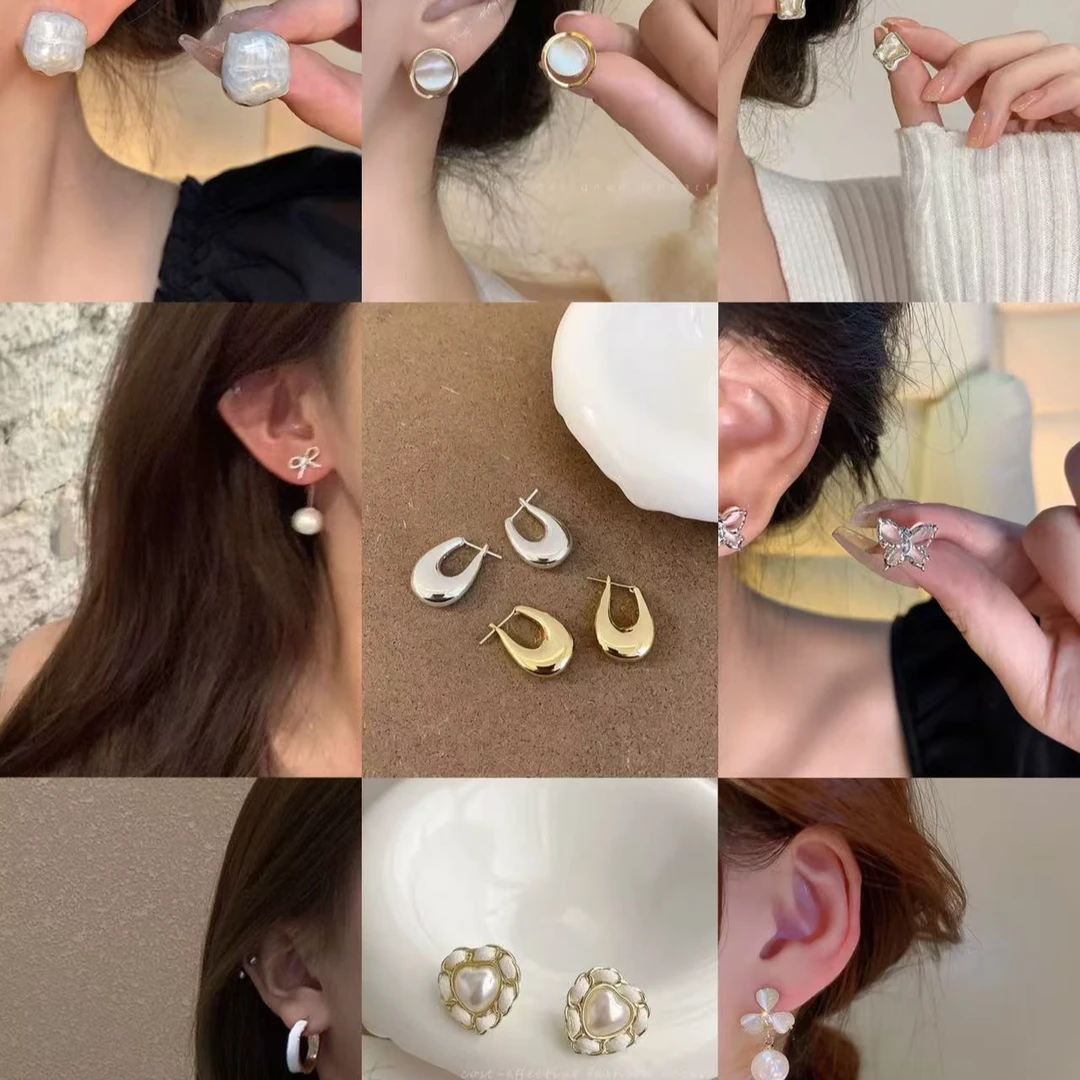 铜合金耳饰 韩系 RuY 耳饰-项链-戒指（自自选非质量问题no退no换）