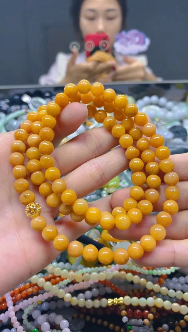 颈饰未镶嵌翡翠8MM/L/翡翠A货，一件也是批发价