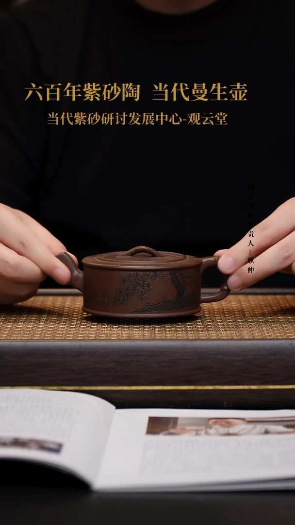 茶壶紫砂壶15 竹周盘 冰窖底槽清