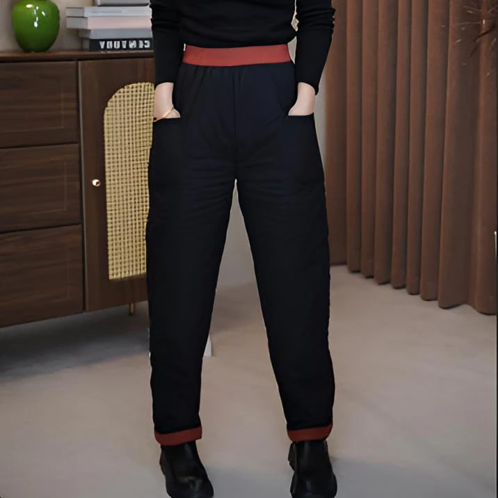 冬季减龄显瘦加棉休闲棉裤时尚百搭宽松保暖哈伦裤女士外穿棉裤