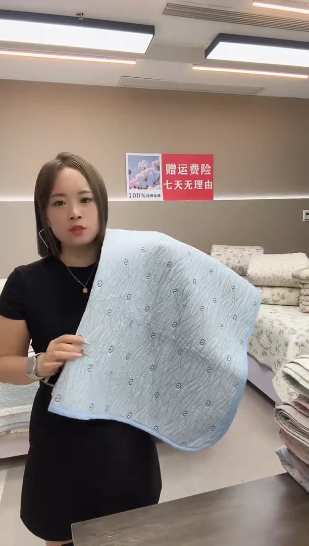 棉纯棉水洗棉刺绣学生垫1x2米