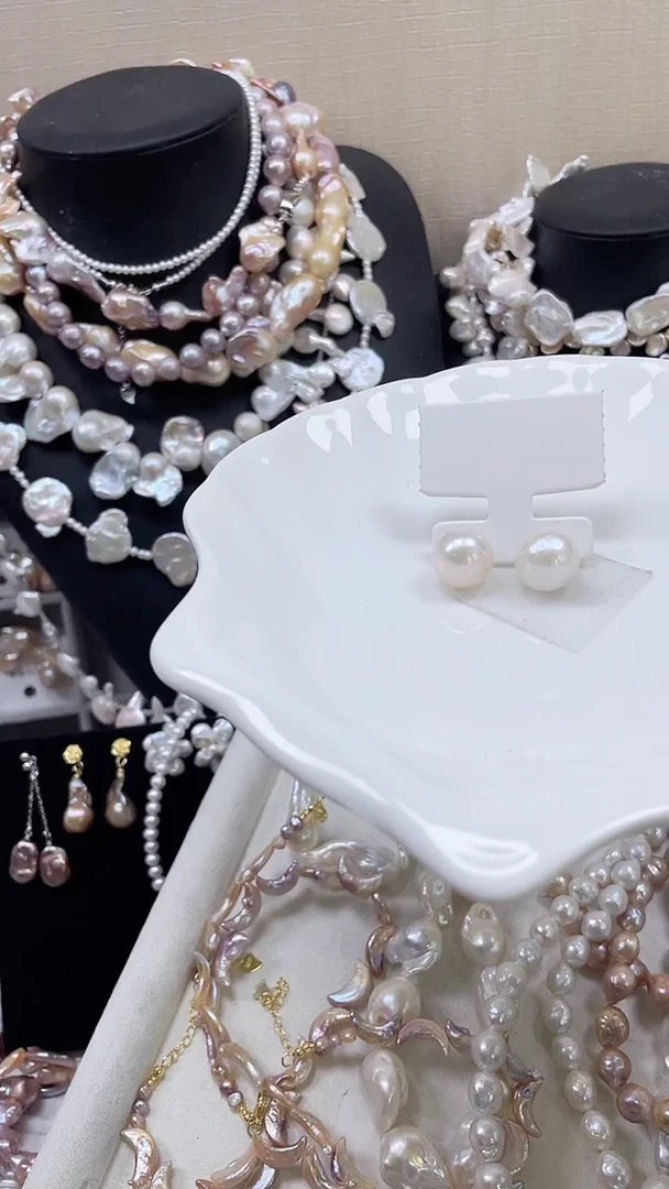 未镶嵌耳饰淡水珍珠【纯恬饰品】