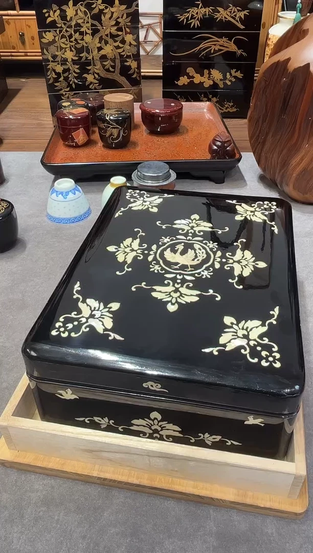 螺钿文盒  大漆漆器大漆漆器