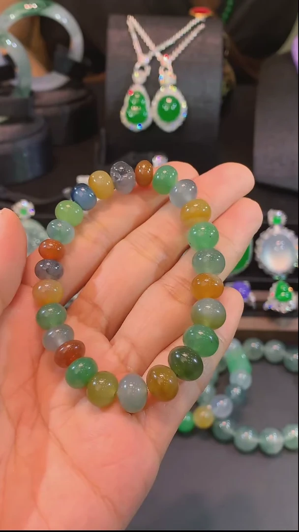 未镶嵌手链翡翠珠串