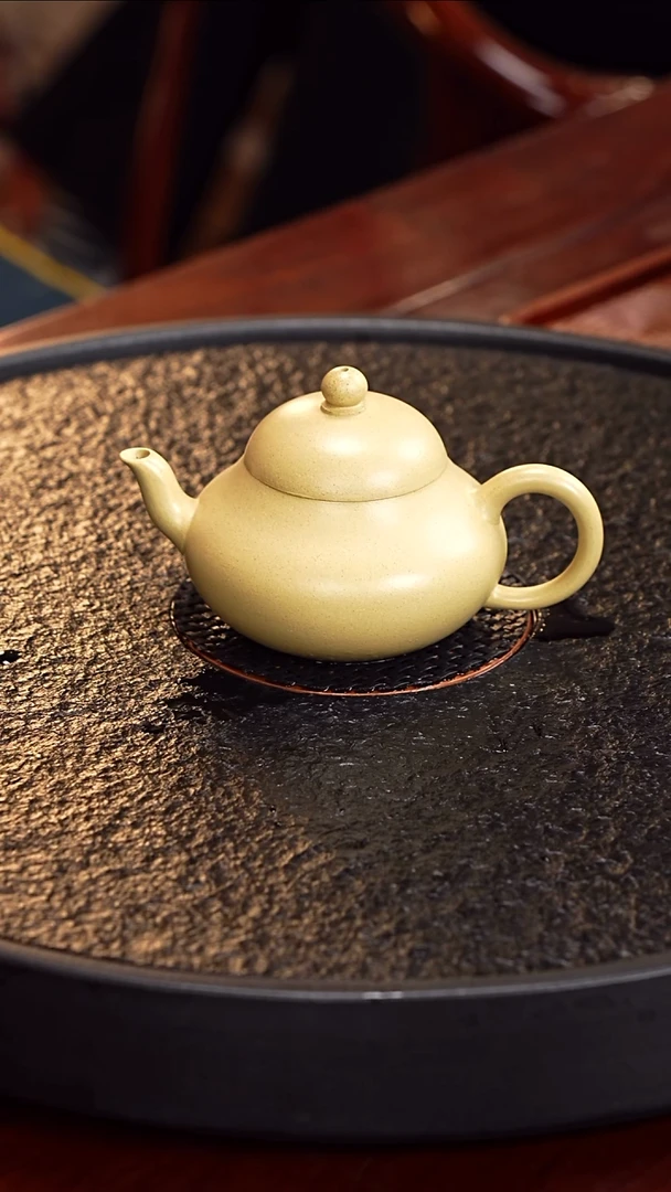 茶壶紫砂QHT 梨形16  本绿 180毫升