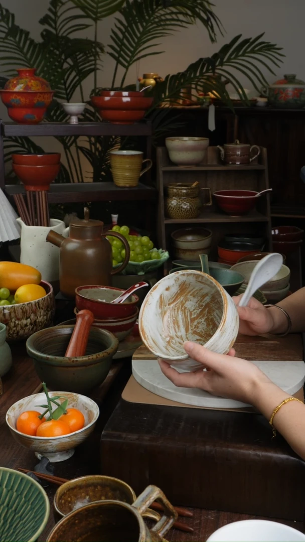 碗景德镇手工高温餐具手刷马蹄