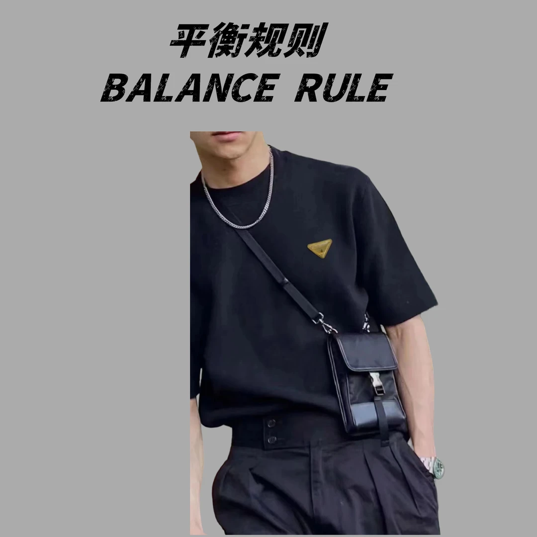 气泡水标休闲运动短袖 BALANCE RULE-【平衡规则】8085