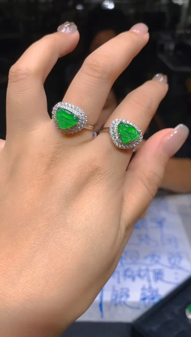 翡翠戒指未镶嵌天然翡翠未镶嵌29多样性发货（发其一）