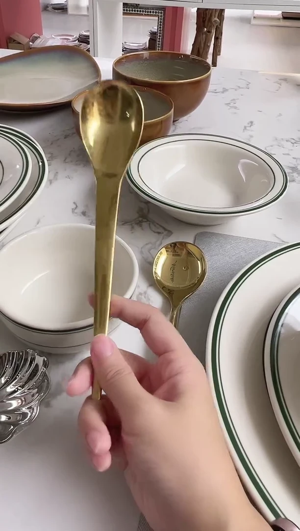 福利款 德国 MSOND 沙拉勺子 金色21cm