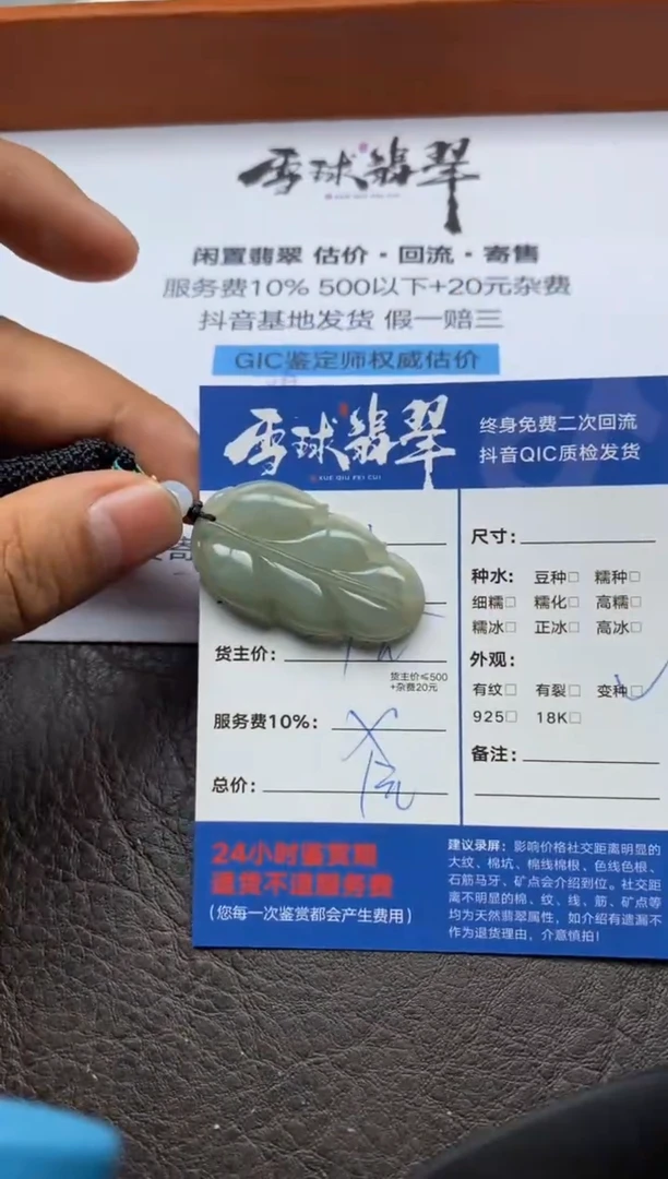 【闪购商品】翡翠颈饰未镶嵌0108071087