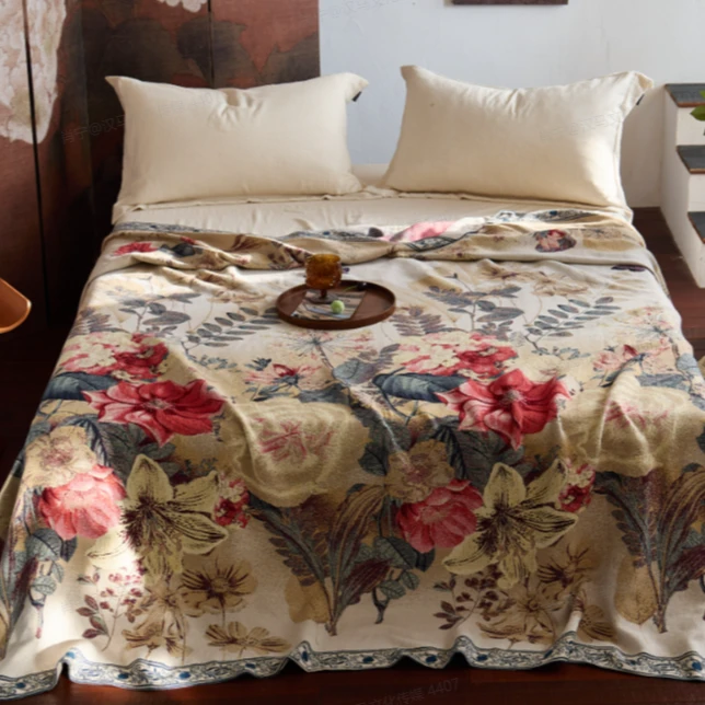 国宾伴手礼纱布盖毯--莫奈花园兰200*230