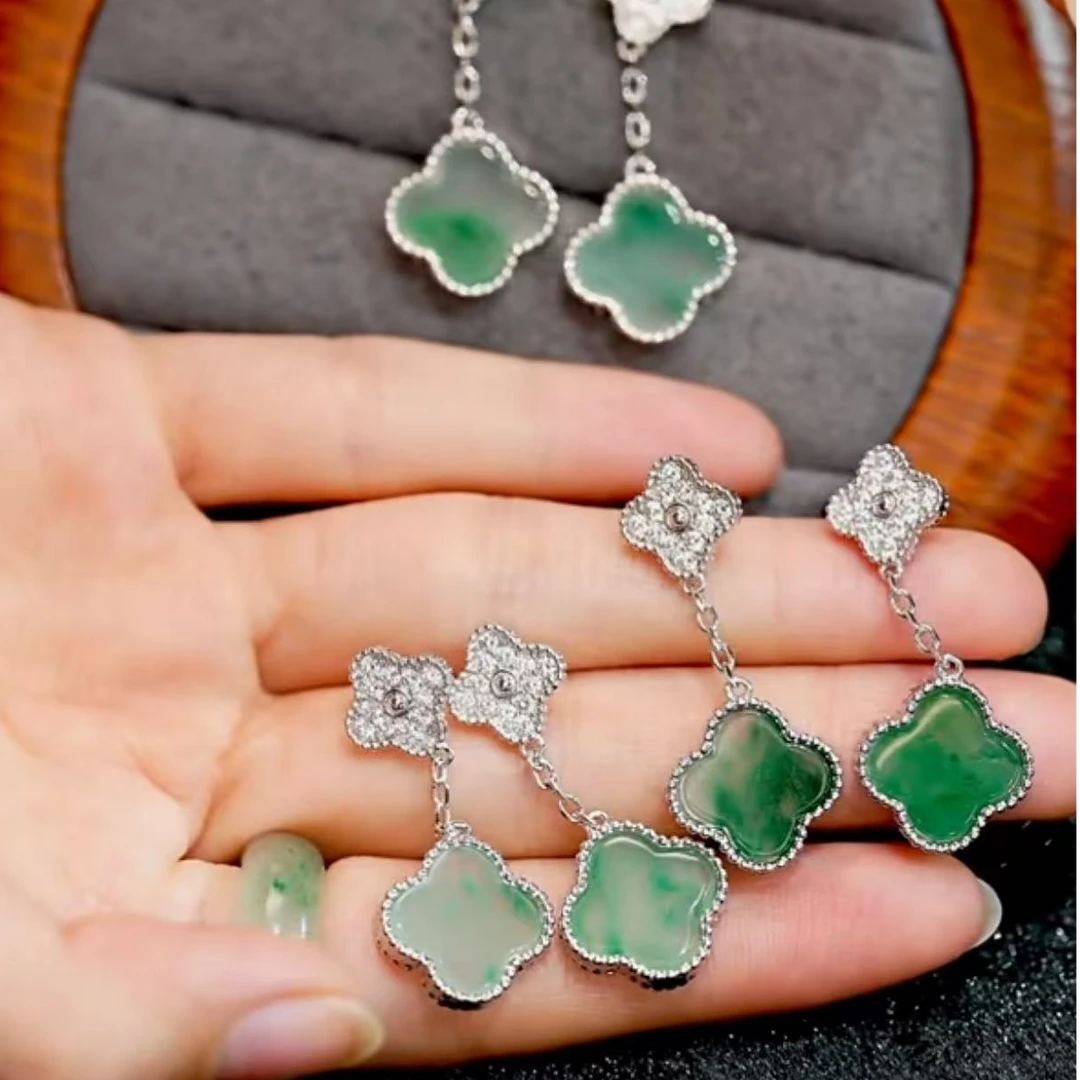 【逍遥】非洲翠四叶草耳饰*333/0616/多样性发/1对