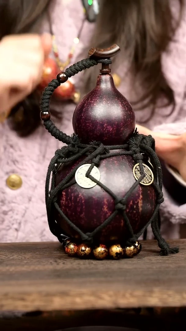 301号中药煮色 大漆葫芦水壶/酒壶 一物一拍800ml左右