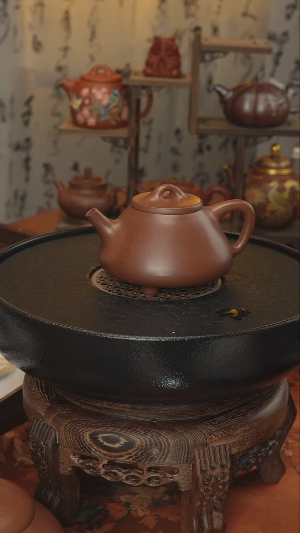 茶壶紫砂子冶石瓢