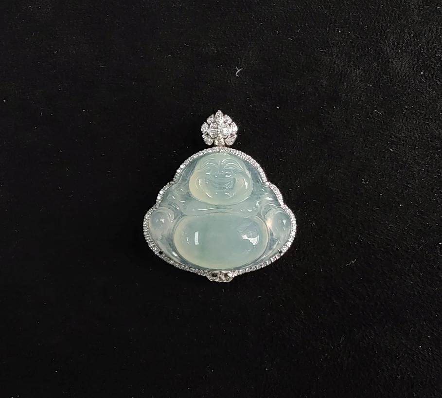 【安妮专属】翡翠K白围镶佛公 SYDA00767 多样性发其一