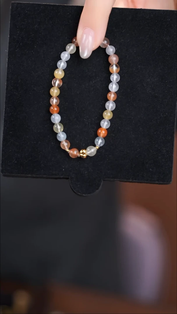 18K金镶嵌手链水晶@