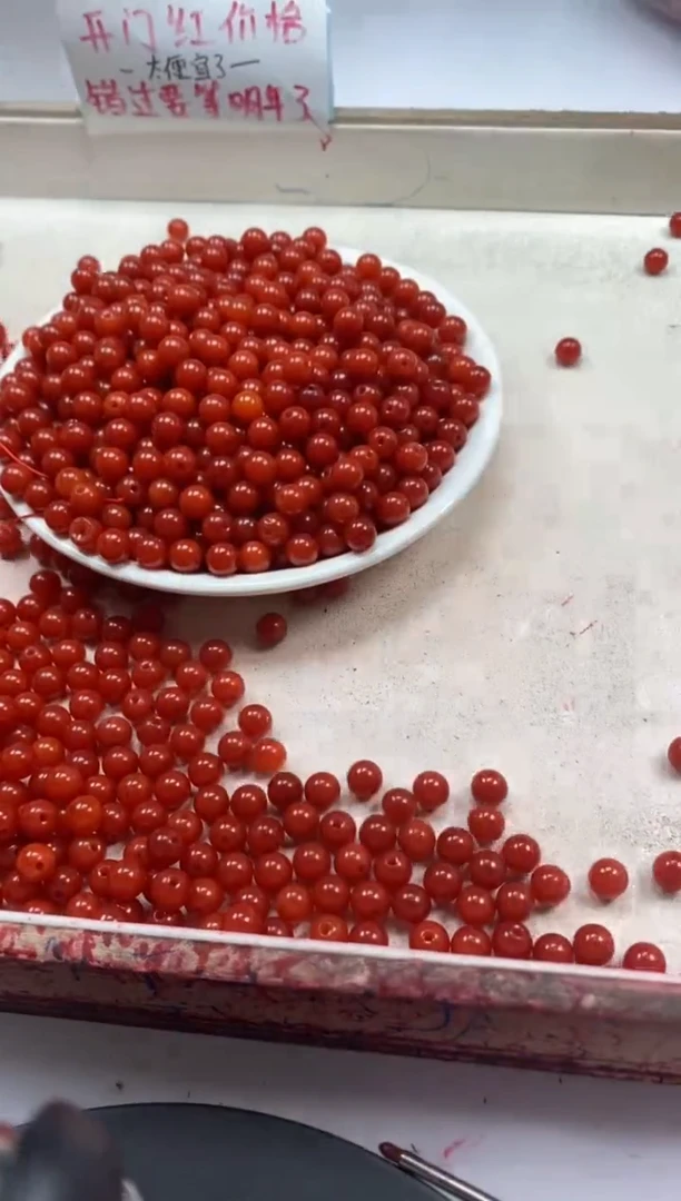 【闪购商品】南红玛瑙颈饰未镶嵌w1548满肉南红6mm*40颗