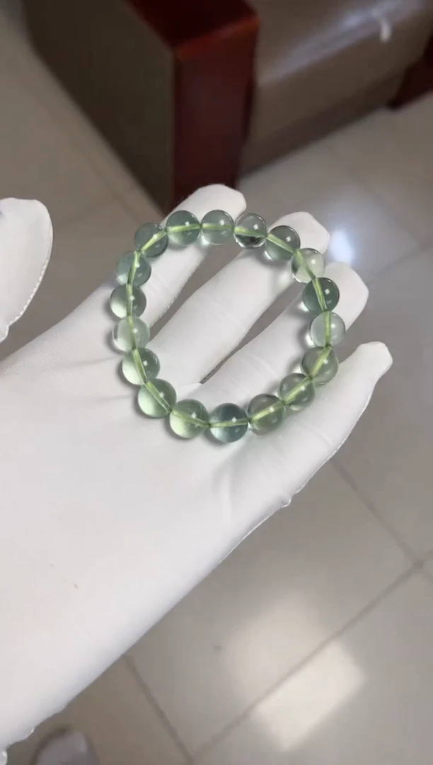 手串未镶嵌萤石莹绿单圈手串