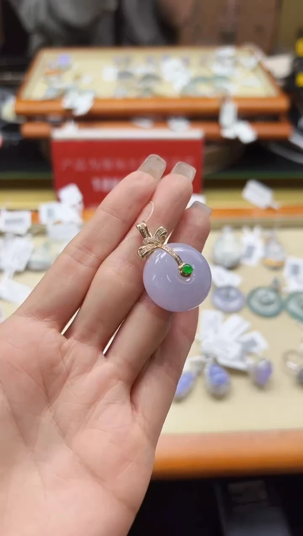 【闪购商品】翡翠颈饰18K金镶嵌DFZ0220-35