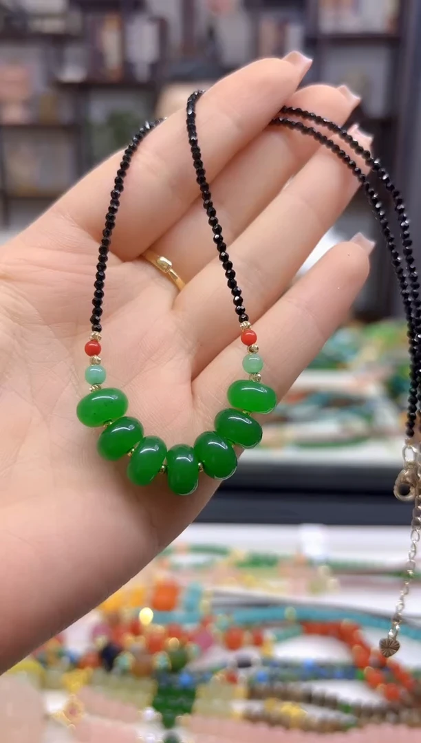 【闪购商品】翡翠颈饰未镶嵌DIY款X365