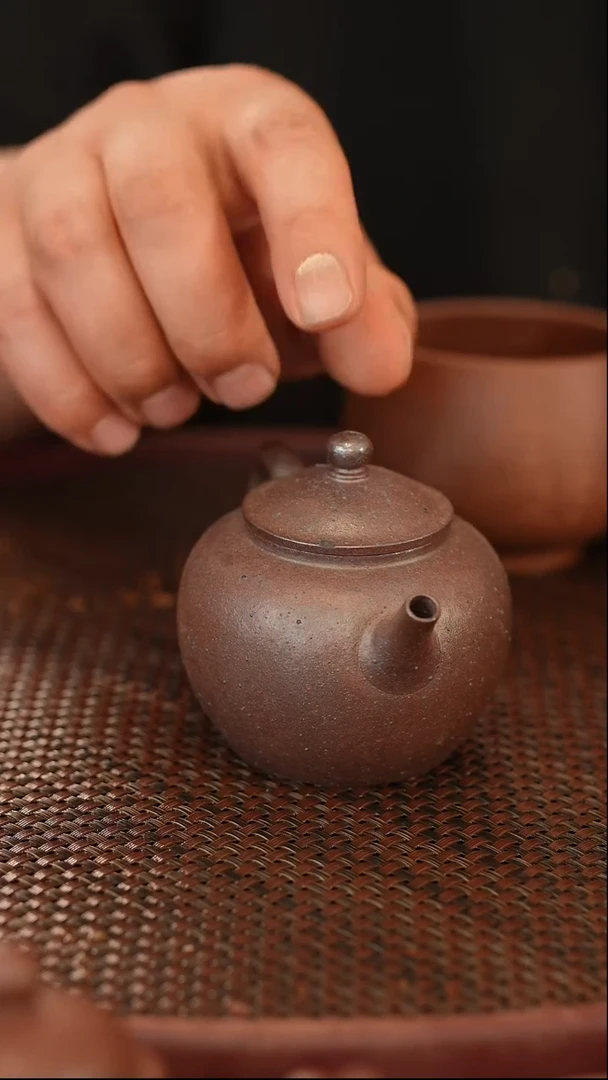茶壶紫砂原矿手工制作大瑕疵 柴烧