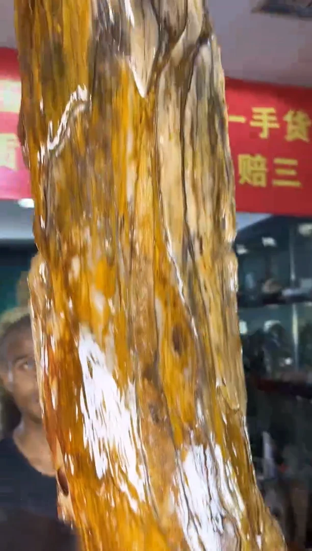 缅甸天然树化玉摆件