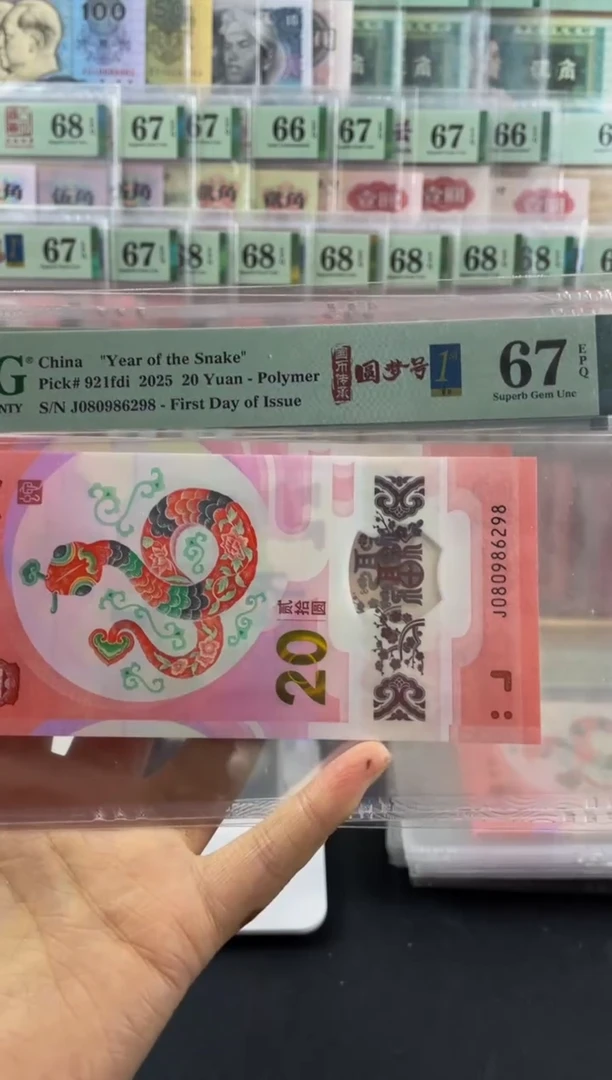 蛇钞圆梦号首日标67分尾8