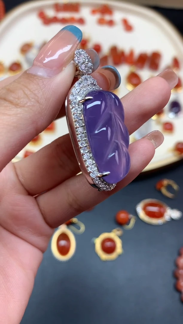 【闪购商品】玛瑙/玉髓吊坠银S925镶嵌吊坠A17|680