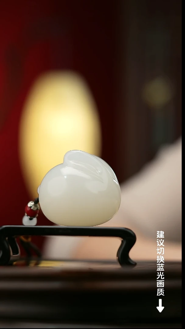 玉【前兔似锦】天然玉石手把件