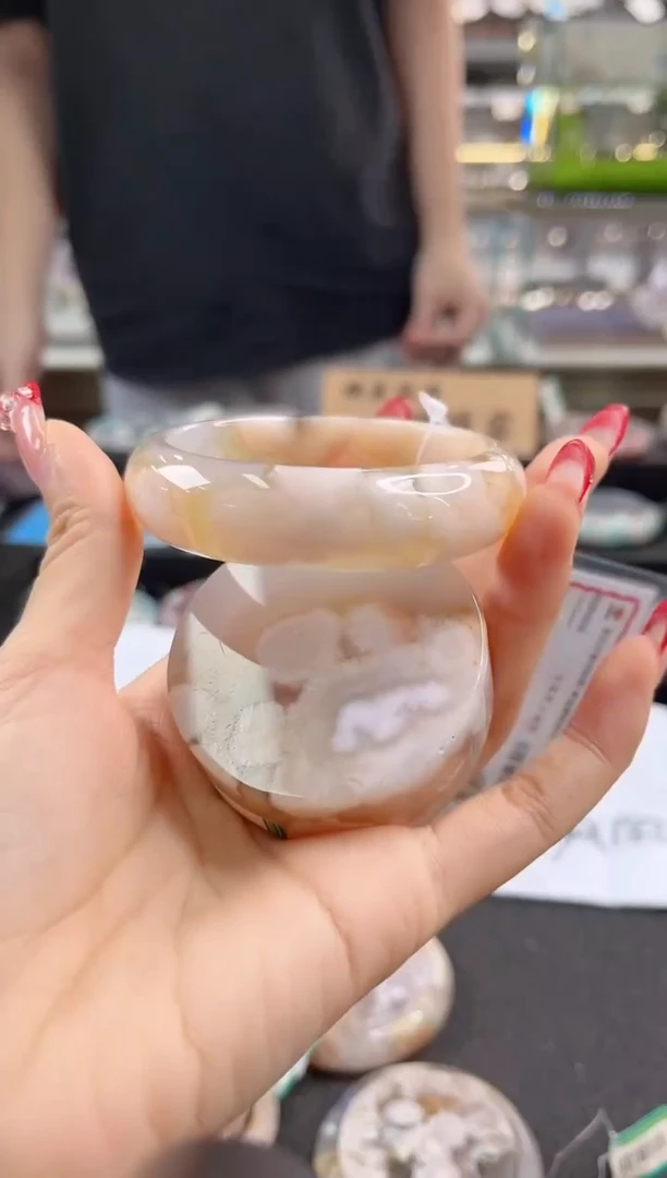 未镶嵌手镯石英质玉57圈口（赠品镯心）1695879