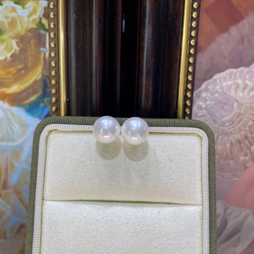 925银耳饰 新人礼物  素耳钉 空姐素钉7mm左右S925银